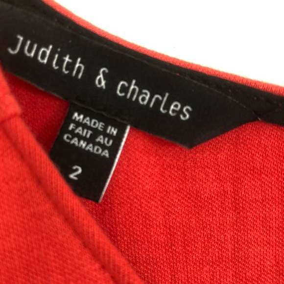 🇨🇦 Judith & Charles tomato red 🍅 summer mini dress Sz 2 - Picture 9 of 11